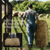 Slow Hay Feeder For Horses with a man