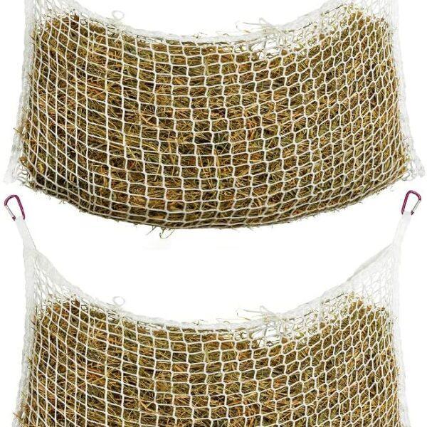 Supa Stable Slow Feed Hay Net For Horses And Ponies - 3cm Holes - White - Animal Farmacy